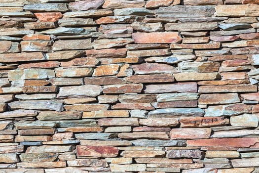 Slate stone wall closeup  photo of material texture background detail.
