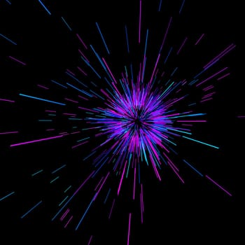 Abstract big data background wallpaper design. Motion pattern texture with shine colorful lines and cubes. Modern light shiny backdrop. 3D render