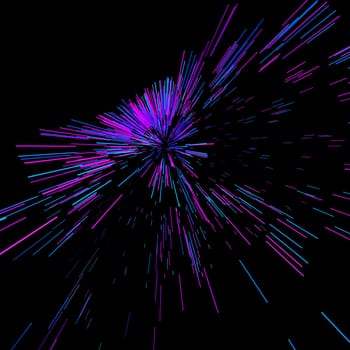 Abstract big data background wallpaper design. Motion pattern texture with shine colorful lines and cubes. Modern light shiny backdrop. 3D render