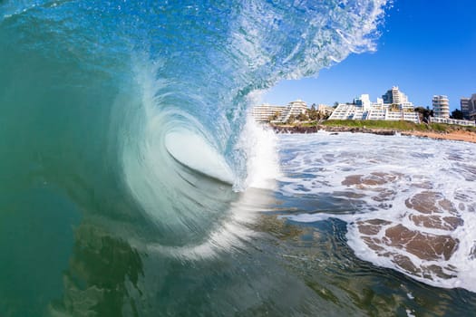 Wave inside out hollow crashing blue water swimming water photo