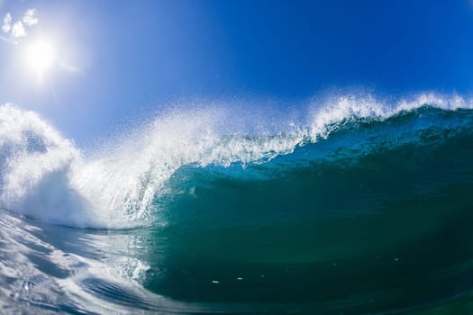 Wave inside out hollow crashing blue water swimming water photo