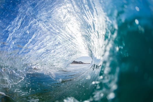 Wave inside out hollow crashing blue water swimming water photo