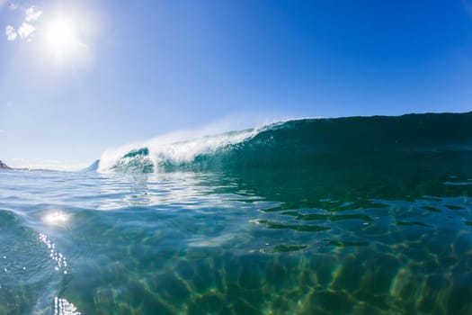 Wave inside out hollow crashing blue water swimming water photo