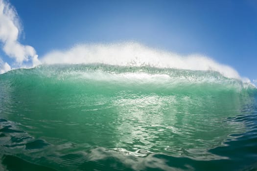 Wave ocean closeup swimming encounter wall of water crashing breaking beauty nature power.