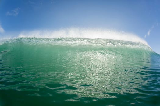 Wave ocean closeup swimming encounter wall of water crashing breaking beauty nature power.