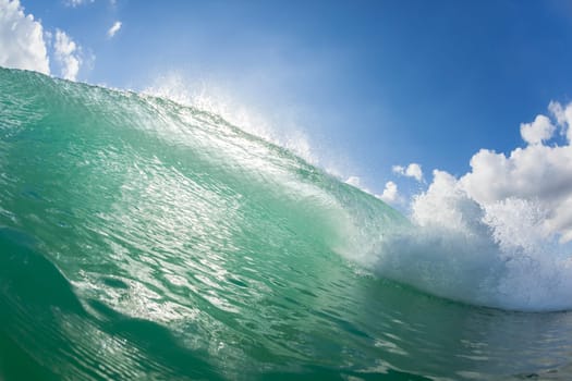 Wave ocean closeup swimming encounter wall of water crashing breaking beauty nature power.