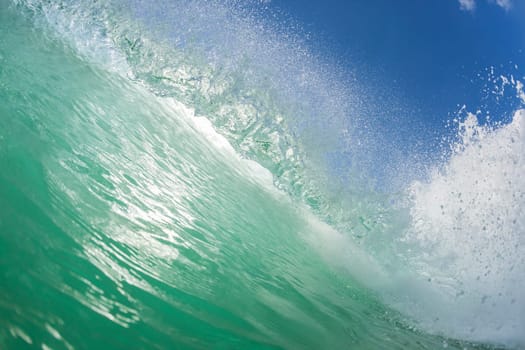 Wave ocean closeup swimming encounter wall of water crashing breaking beauty nature power.