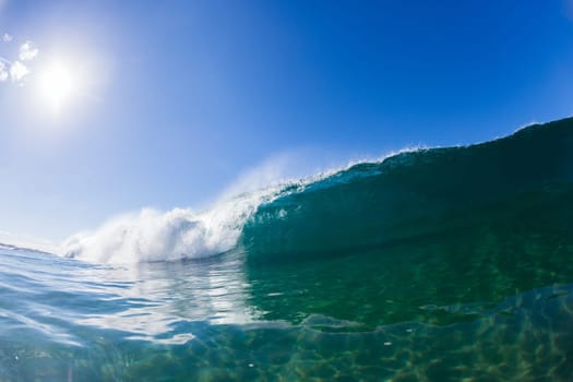 Wave inside out hollow crashing blue water swimming water photo