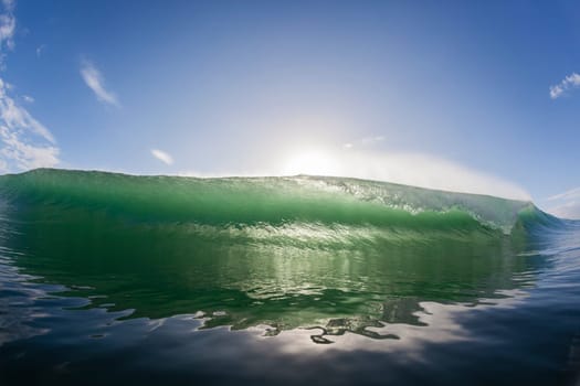 Wave ocean closeup swimming encounter wall of water crashing breaking beauty nature power.