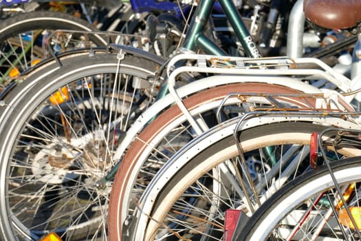 Parking bicycles, Germany, Europe