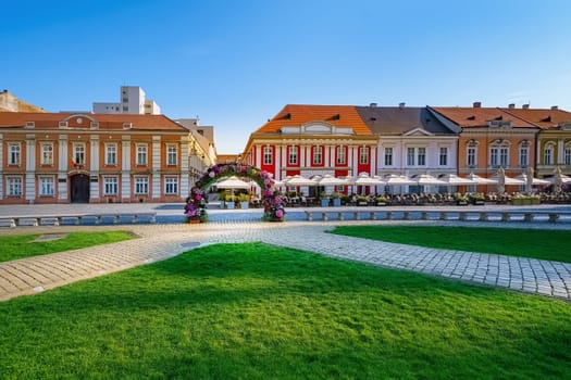 Union Square (Piata Unirii) one of the most beautiful squares of Timisoara, Romania