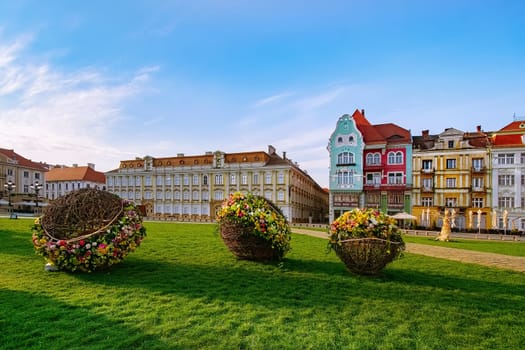 Union Square (Piata Unirii) one of the most beautiful squares of Timisoara, Romania