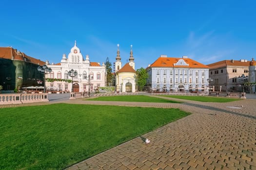Union Square (Piata Unirii), one of the most beautiful squares of Timisoara, Romania