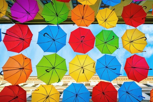 Umbrella street (Alba Iulia street) in Timisoara, Romania