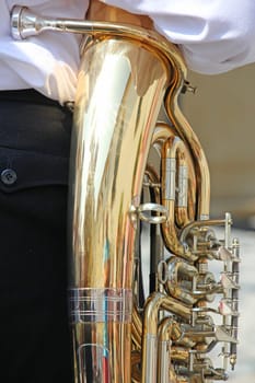 Detail of a brass band