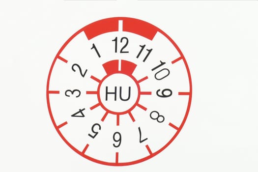 Red TÜV sticker