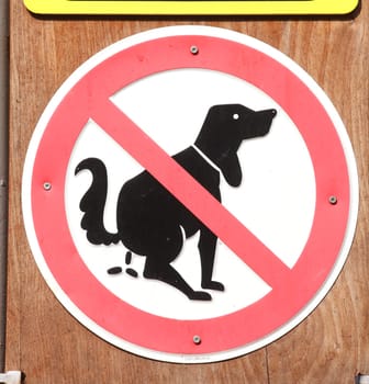 Prohibition sign dog droppings, Germany