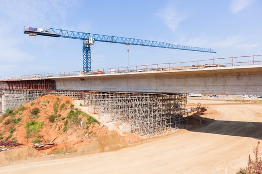 Industrial construction new road highway junction inter change projects  heavy earthworks.