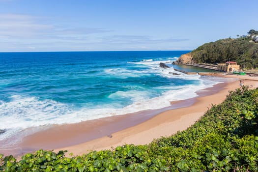 Thompsons Bay beach ocean tidal swimming pool coastline summer holiday landscape.