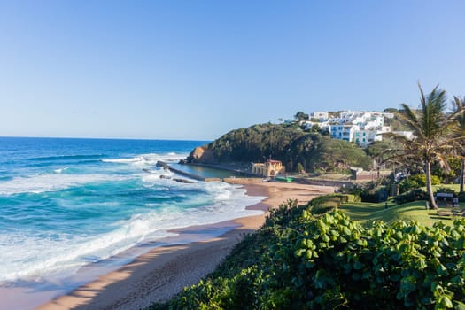Thompsons Bay beach ocean tidal swimming pool coastline summer holiday landscape.