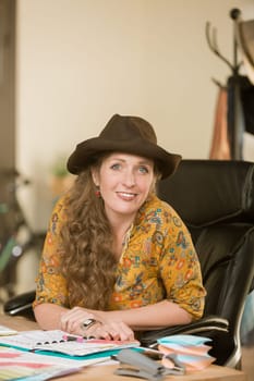 Stylish professional woman in her office