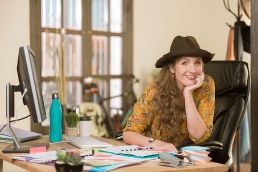 Stylish professional woman in her office