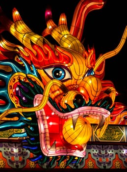 Face of an Asian dragon at a Chinese festival