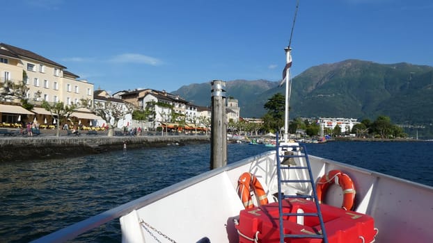 by boat to Ascona