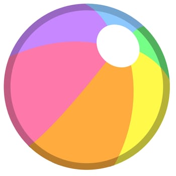 beach ball summer play water illustration