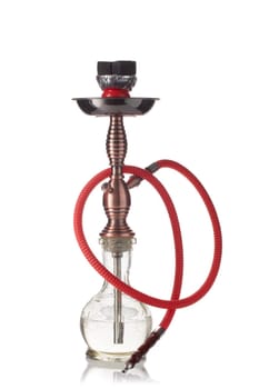 Turkish hookah (shisha) isolated on a white background.