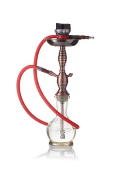 Turkish hookah (shisha) isolated on a white background.
