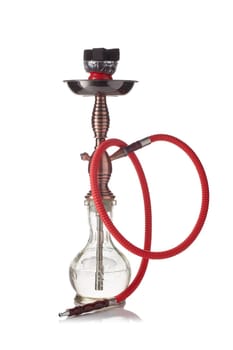 Turkish hookah (shisha) isolated on a white background.