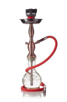 Turkish hookah (shisha) isolated on a white background.