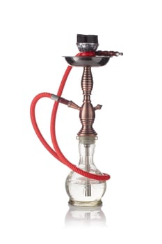 Turkish hookah (shisha) isolated on a white background.