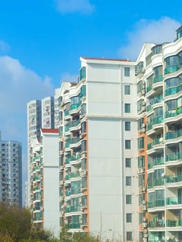 Typical Shanghai residential condominium building. China