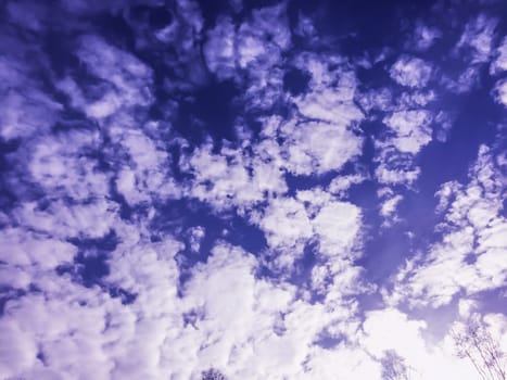 blue sky with clouds - wonderful nature background