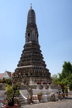 Bangkok, Thailand, March 2013 tower of Wat Arun temple