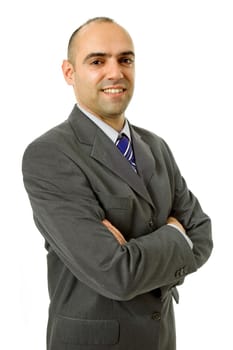 young business man portrait in white background