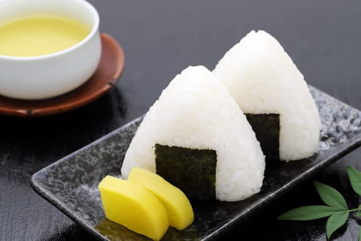Onigiri, Japanese food, Japanese rice ball, rice triangle with seaweed