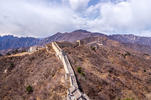 Great Wall of China, Mutianyu section near Beijing, panoramic view, autumn