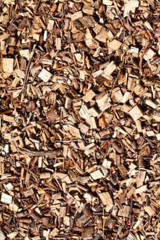 Wood shavings, wood chips, bark mulch, flooring, background image