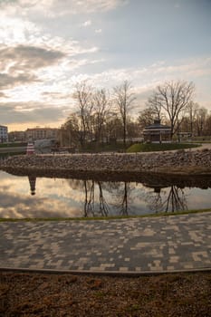 Jelgava Zemgale Latvija Latvia city river landscape