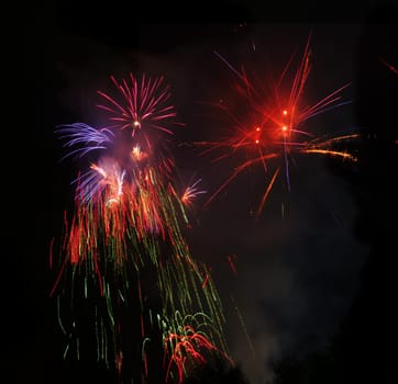 Beautiful fireworks at national celebration