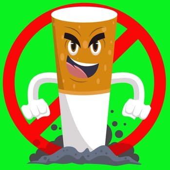 illustration attention alert no smoking symbol sign area forbidden