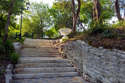 Terrenkur in park "Flower-garden"" of resort Pyatigorsk,Caucasus,Russia."
