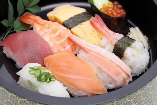 Japanese food, Sushi in a oke, close up