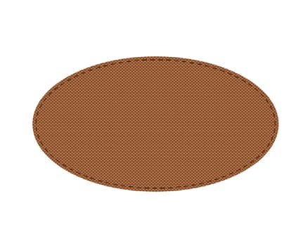 Oval patch with stitches