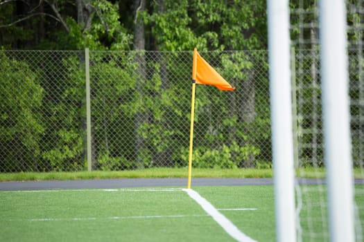 Corner Flag on Football (Soccer) Pitch.