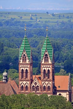 Herz-Jesu-Kirche in Freiburg im Breisgau in the district of Stühlinger