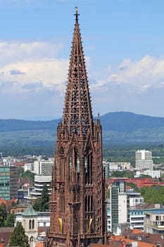 Freiburg Minster seen from the Schlossberg